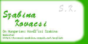 szabina kovacsi business card